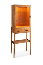 Tall Cherry Display Cabinet