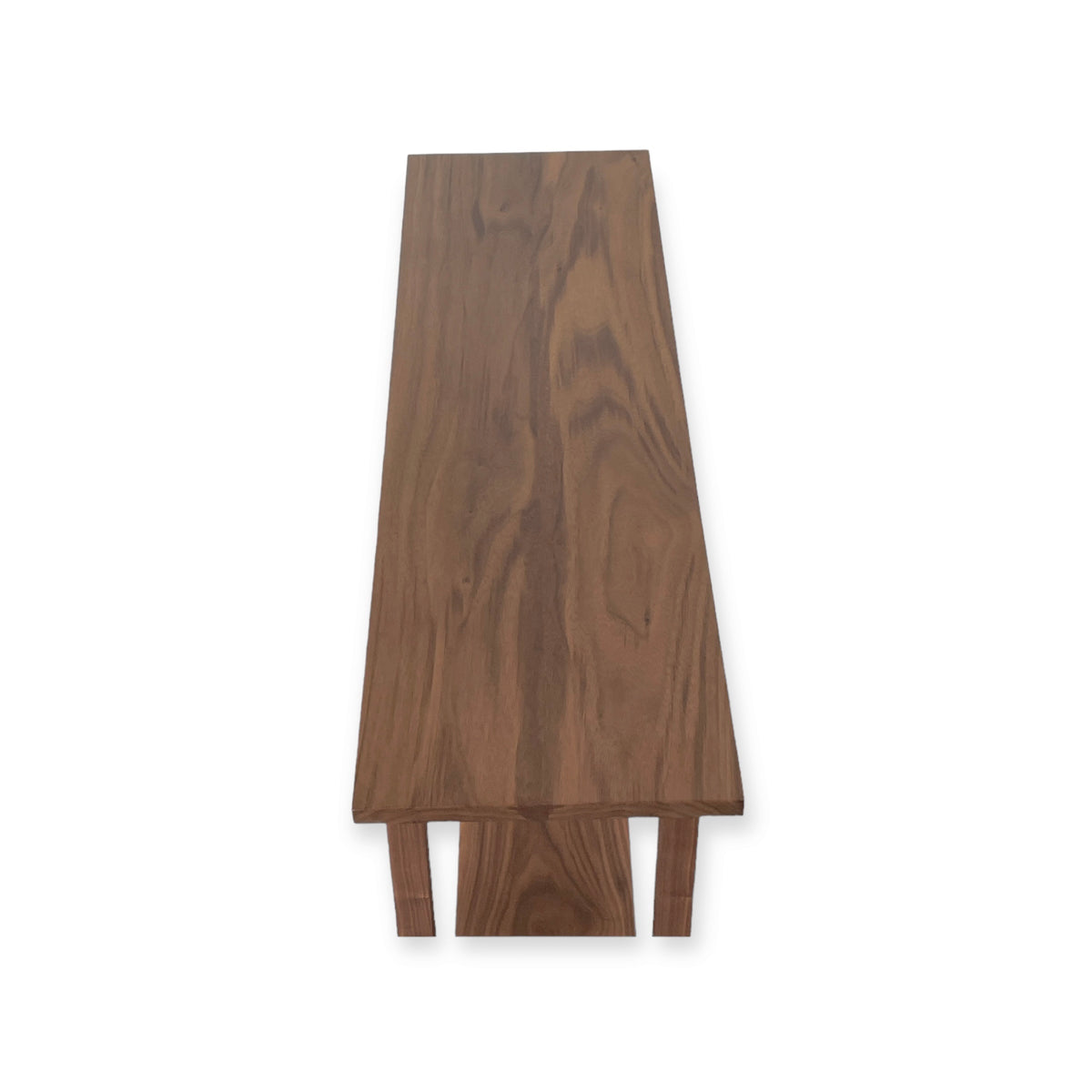Walnut & Tiger Maple Console Table w/Shelf