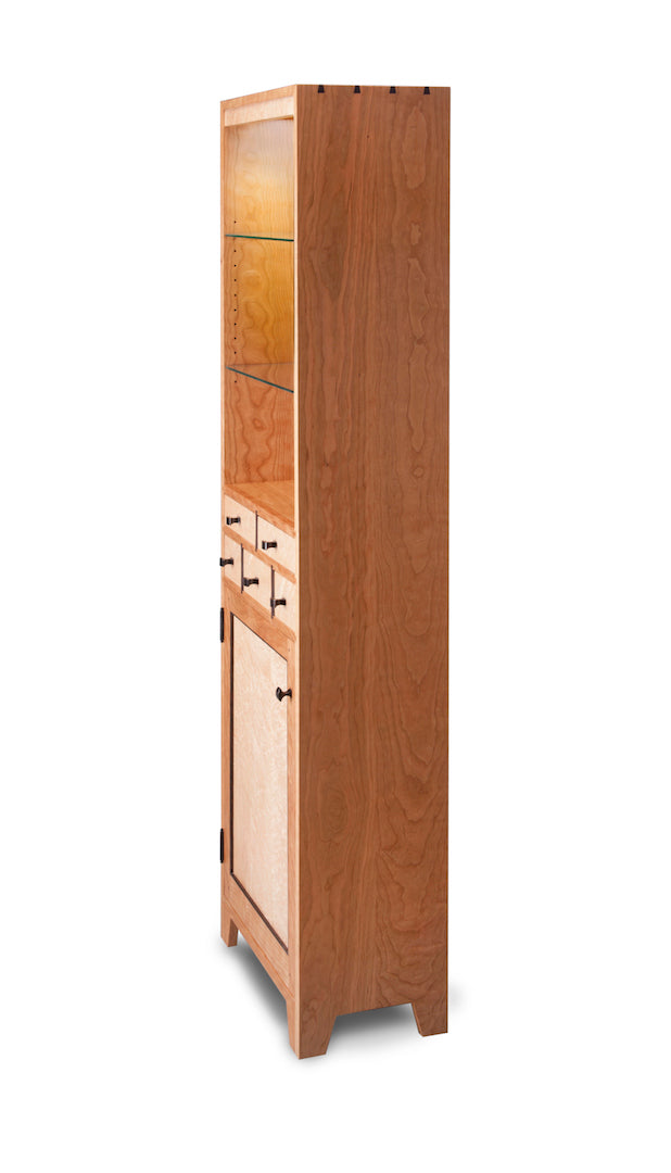 Cherry Curio Cupboard with Drawers
