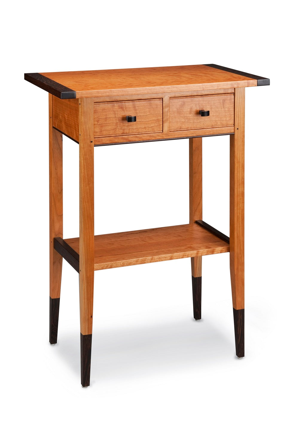 Cherry or Walnut Two-Drawer Hall Table