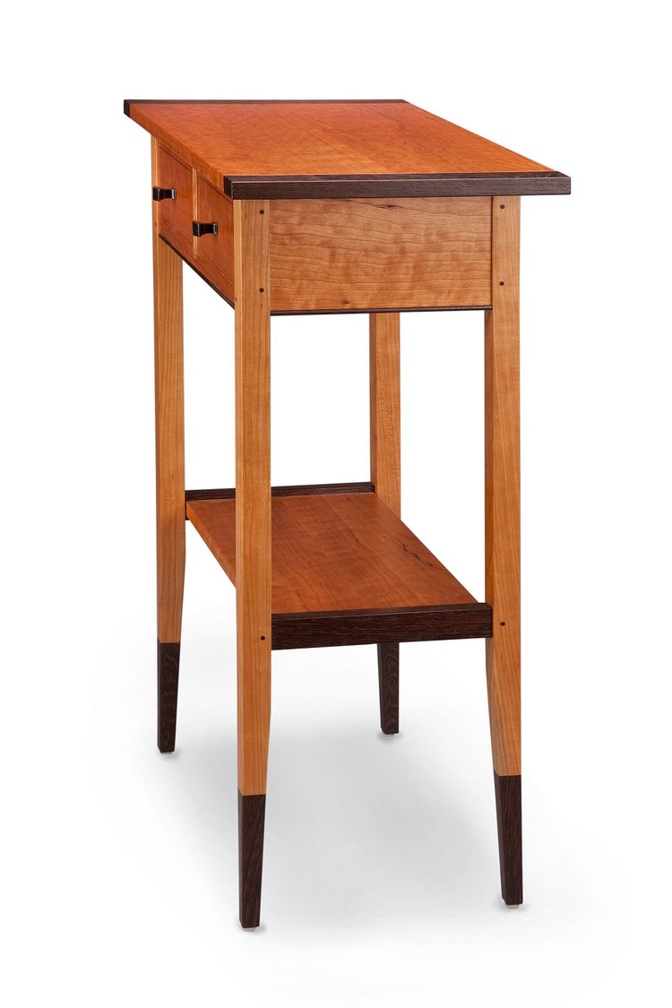Cherry or Walnut Two-Drawer Hall Table
