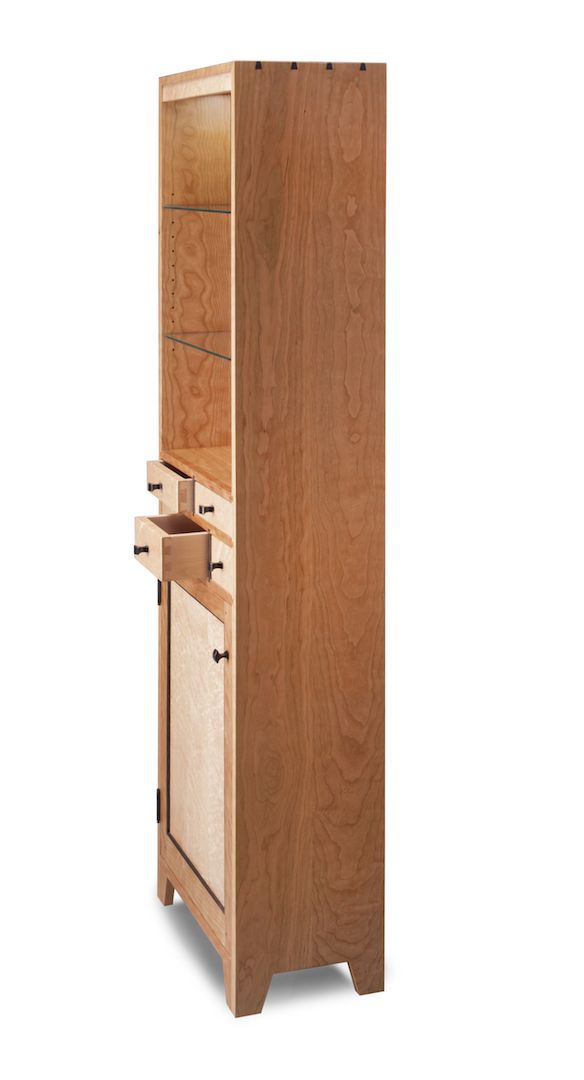 Cherry Curio Cupboard with Drawers