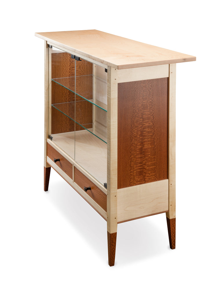 Maple & Leopardwood Display Cabinet