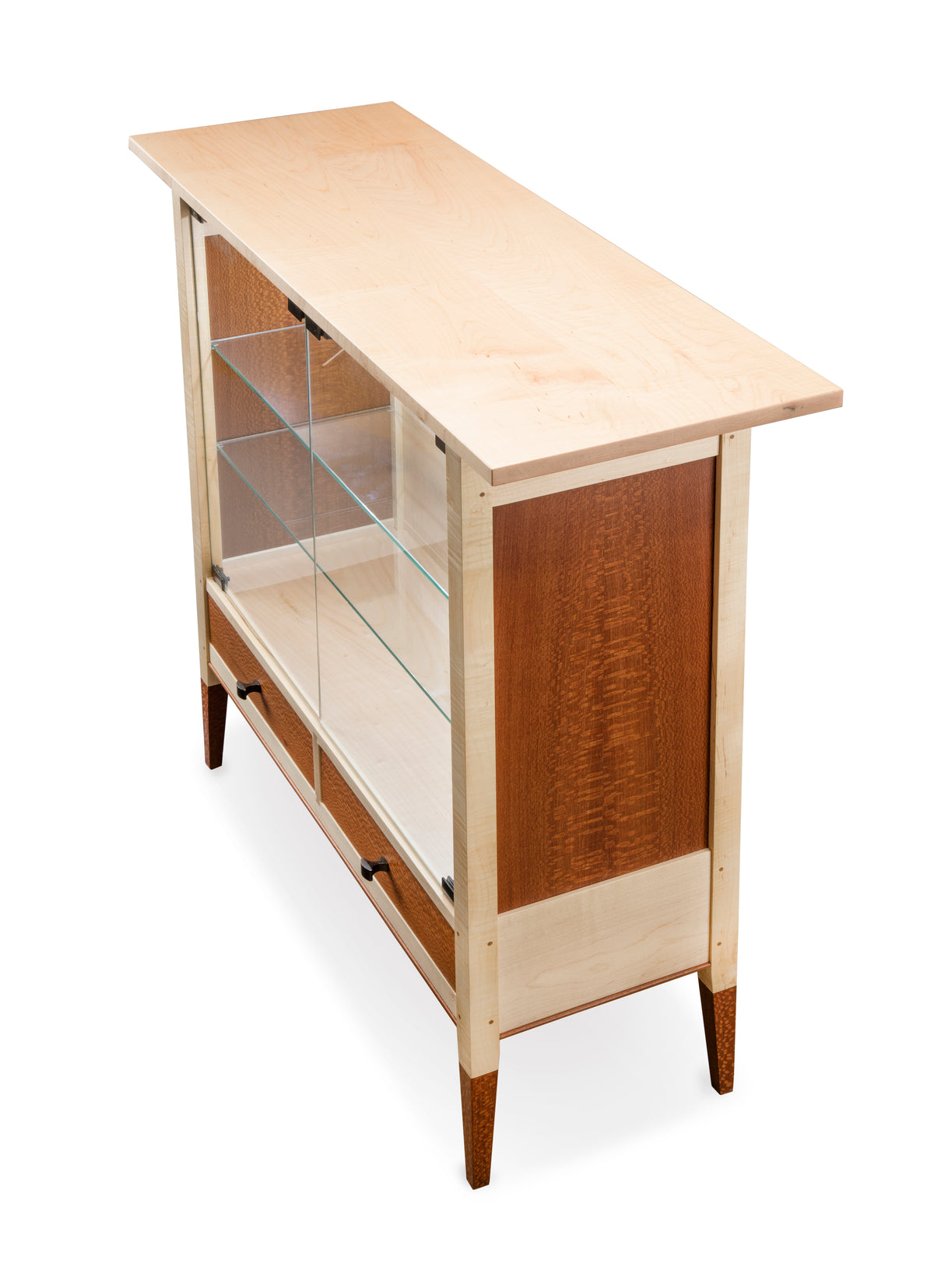 Maple & Leopardwood Display Cabinet
