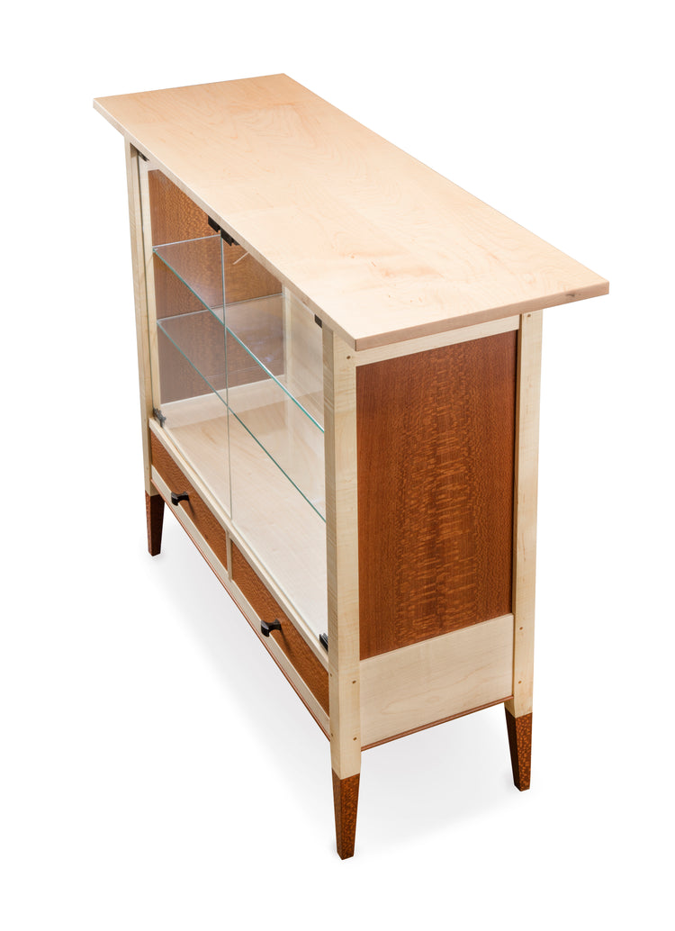 Maple & Leopardwood Display Cabinet