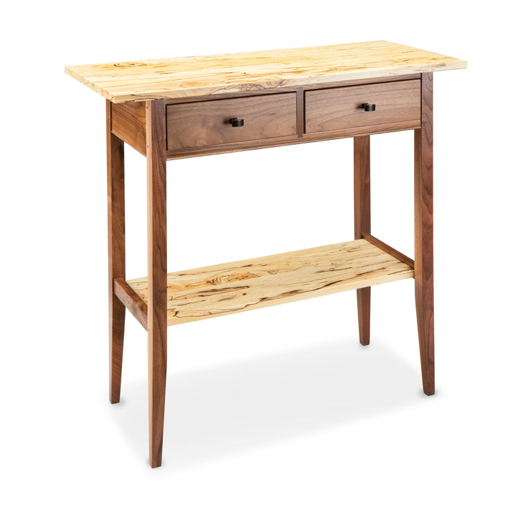 Cherry or Walnut Two-Drawer Hall Table
