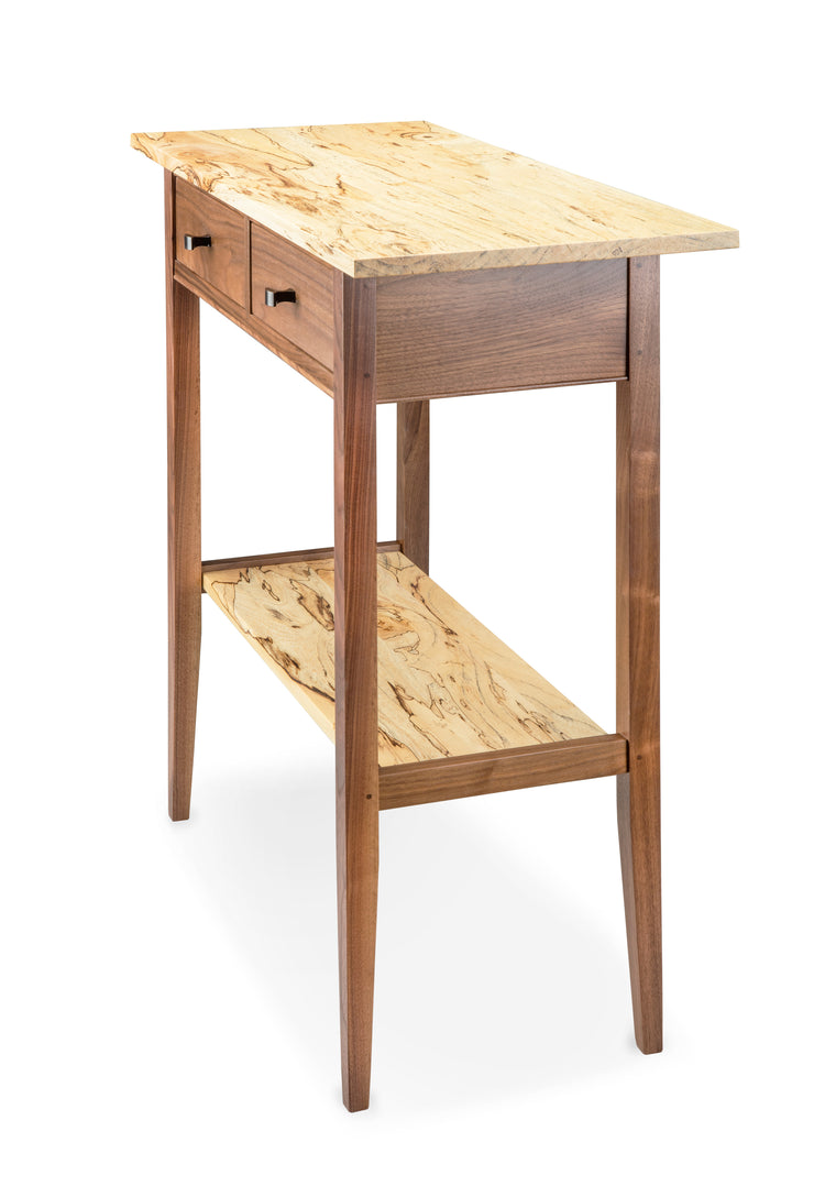 Cherry or Walnut Two-Drawer Hall Table