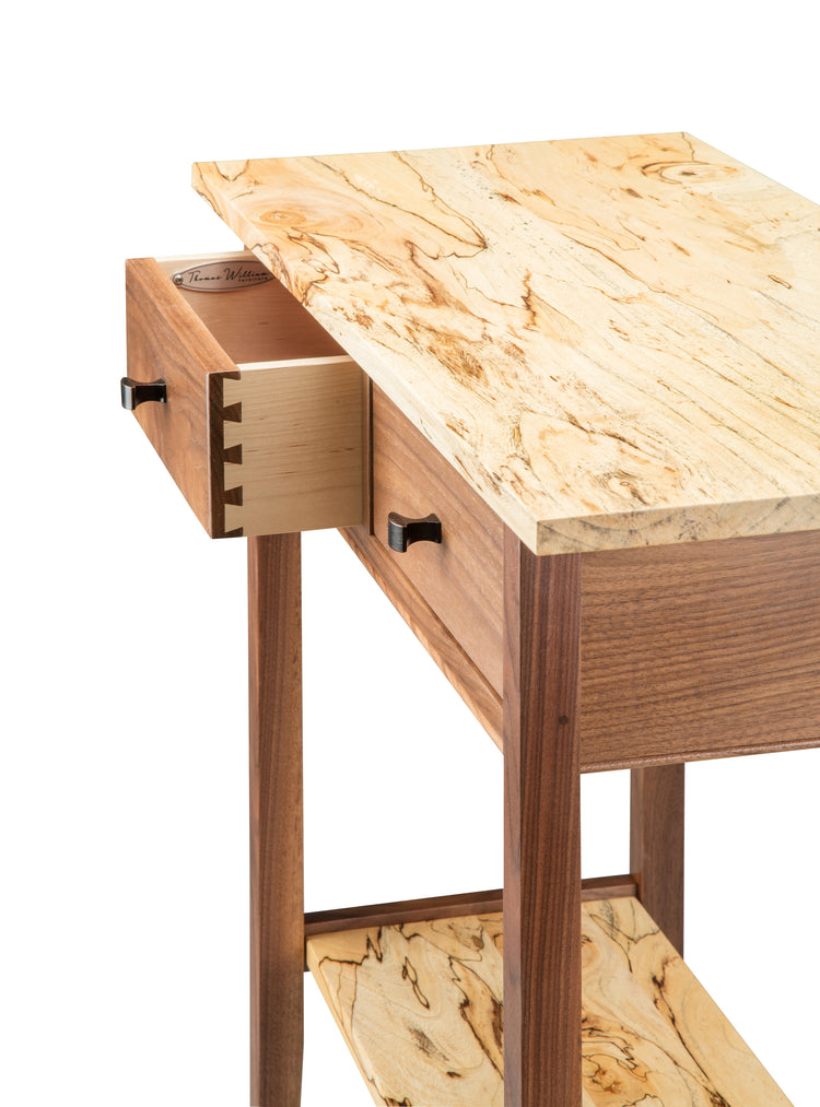 Cherry or Walnut Two-Drawer Hall Table