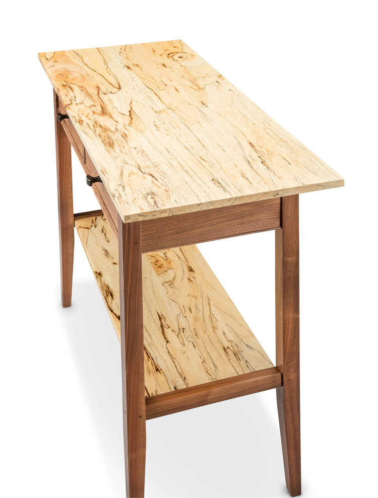 Cherry or Walnut Two-Drawer Hall Table