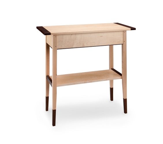 Tiger Maple Two-Drawer Hall Table
