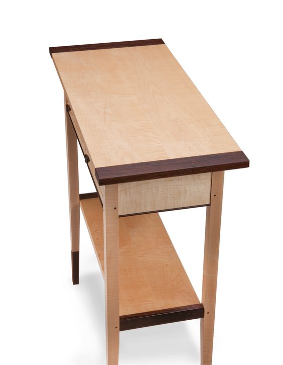 Tiger Maple Two-Drawer Hall Table