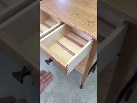 Cherry or Walnut Two-Drawer Hall Table
